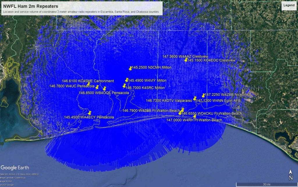 miami-dade 2 meters amateurs repeaters