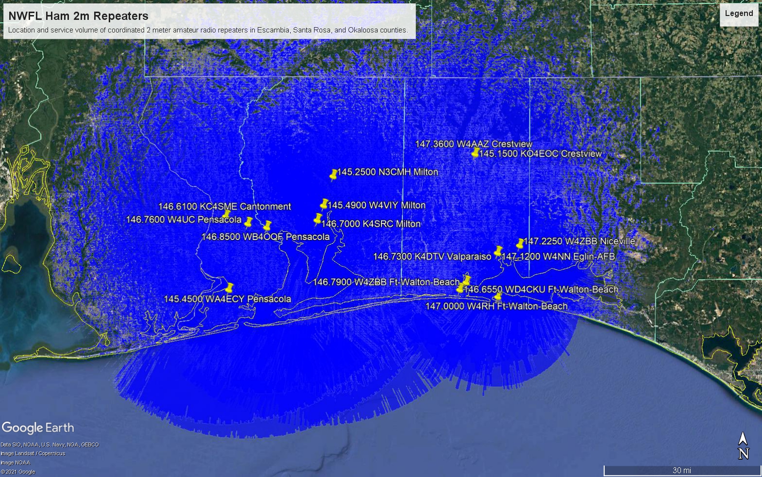 Local repeaters north west florida ham radio
